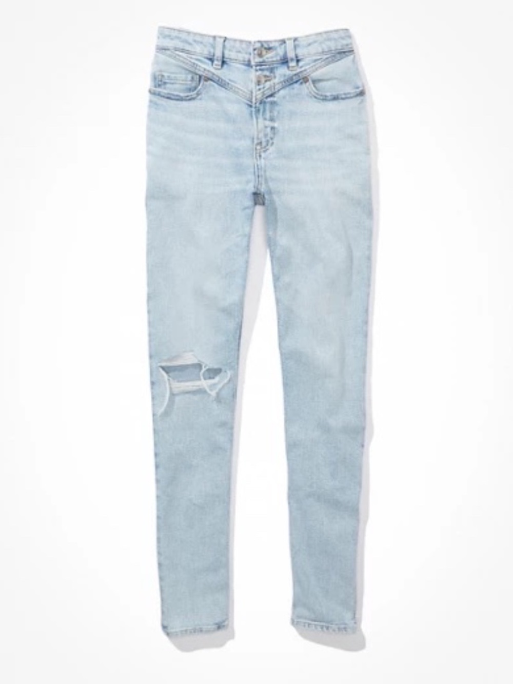 American Eagle Stretch Ripped Mom Jean